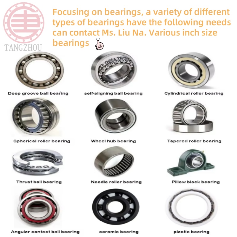 Various types of bearings
